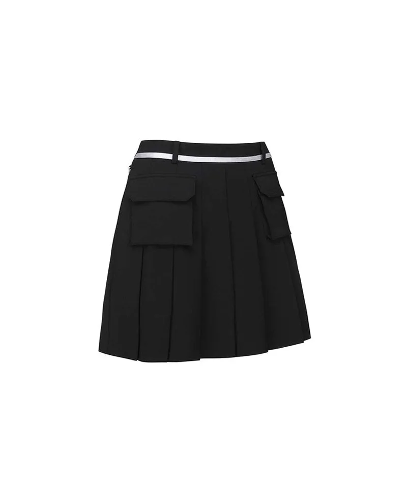 Vice Golf Atelier Women's Cargo Pocket Point Pleats Skirt - Black