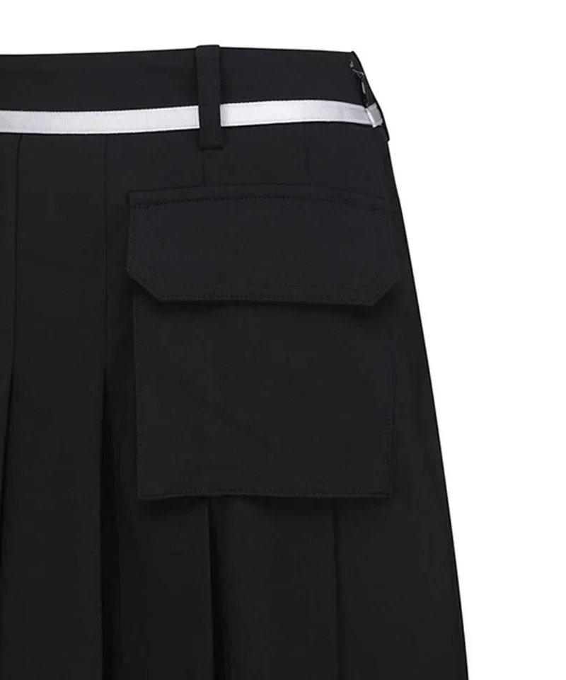 Vice Golf Atelier Women's Cargo Pocket Point Pleats Skirt - Black