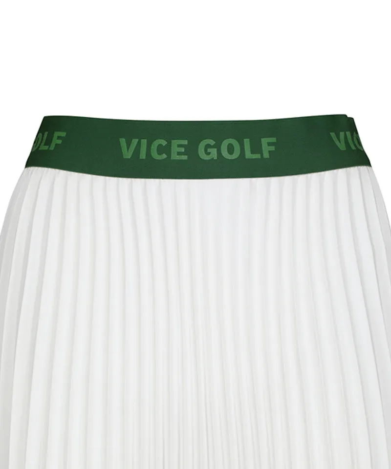 Vice Golf Atelier Women's Florida Pleats Skirt - Bone White