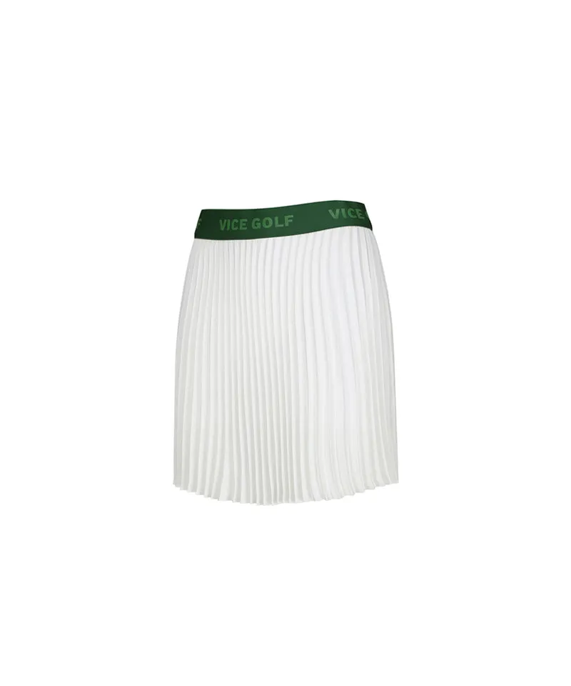 Vice Golf Atelier Women's Florida Pleats Skirt - Bone White