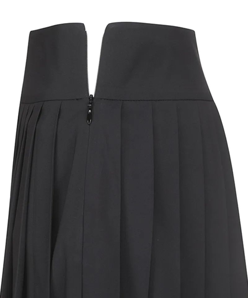Vice Golf Atelier Women's Orange Scramble All Pleats Skirt - Black