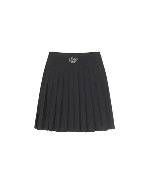 Vice Golf Atelier Women's Orange Scramble All Pleats Skirt - Black