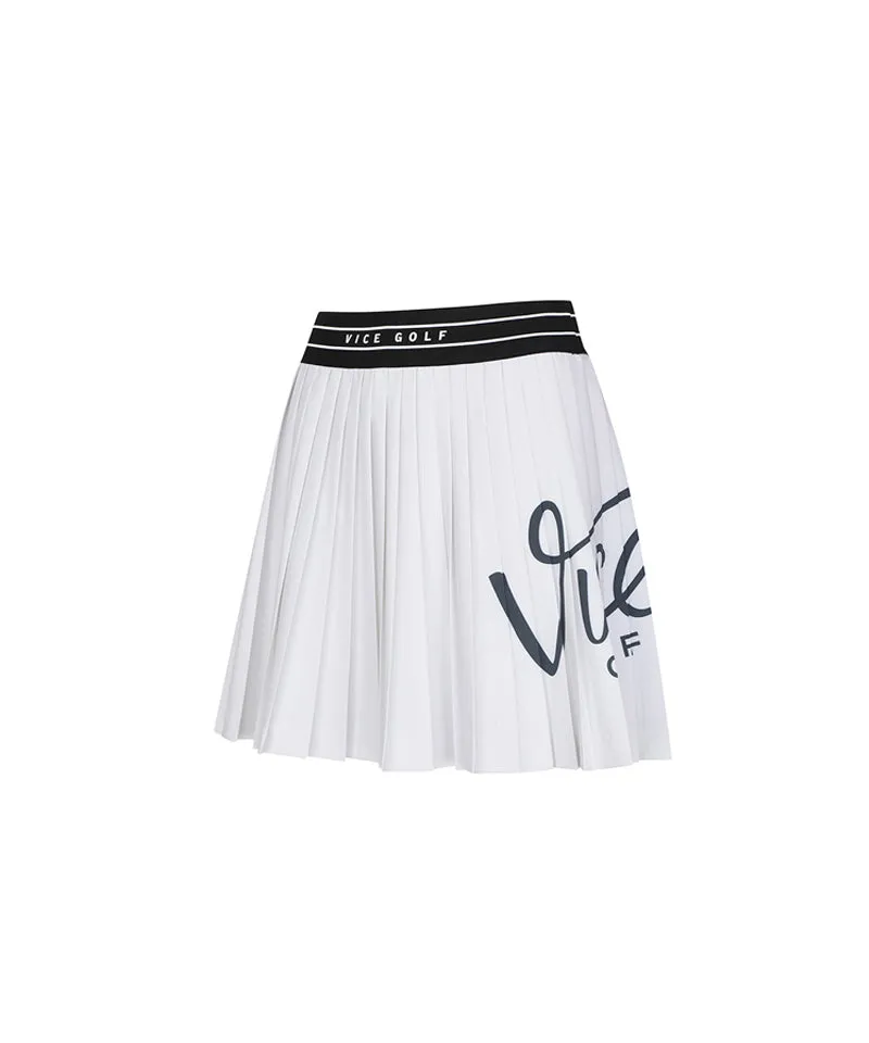 Vice Golf Atelier Women's Vice Liberty Club Pleats Skirt - Off-White