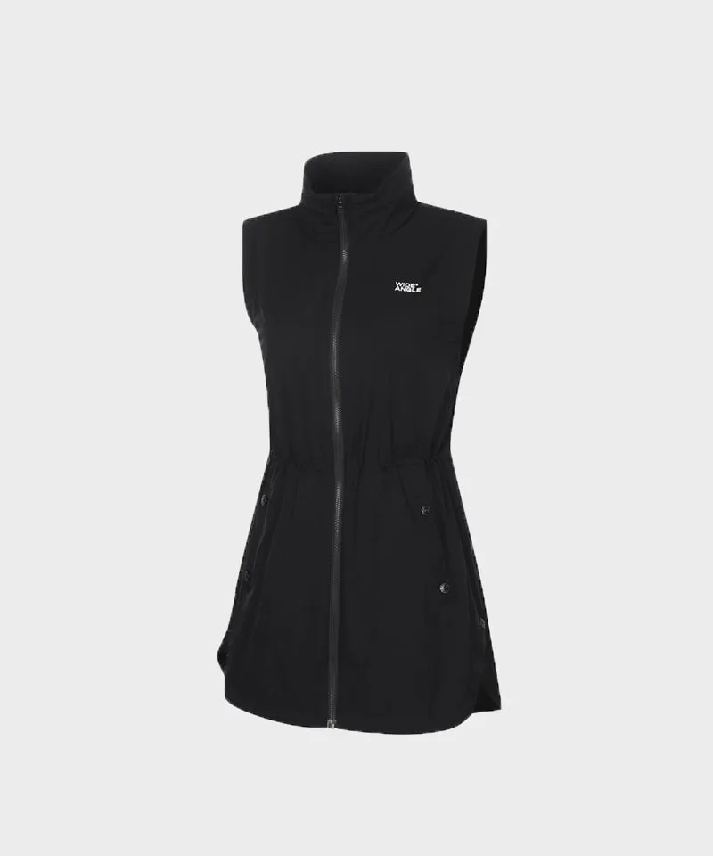 WideAngle: Co High Neck Midi Vest L - Black