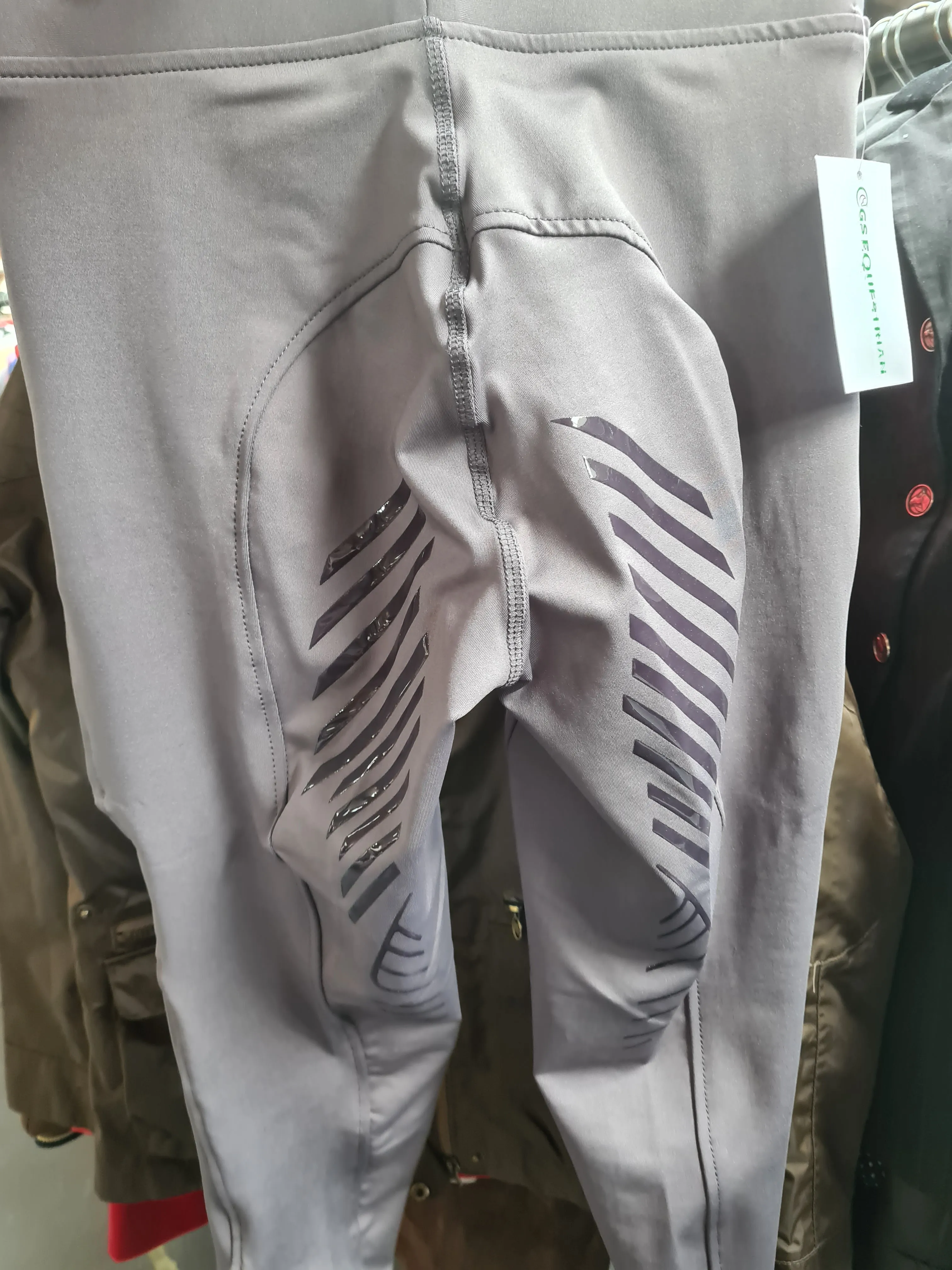 Wow Range riding leggings on charcoal grey FREE POSTAGE *